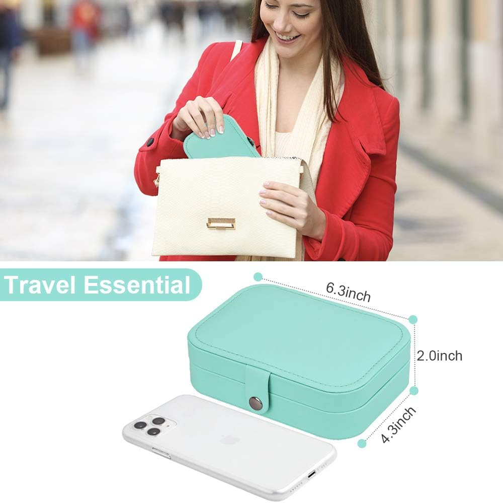 Portable Travel Jewelry Organizer Box – Double Layer Storage Case for Necklaces, Earrings, Rings & Accessories