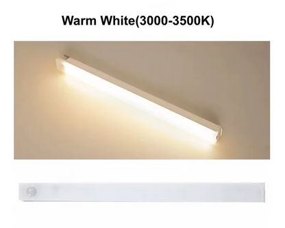 Motion Sensor LED Light Bar – Rechargeable USB Night Light for Cabinets & Hallways
