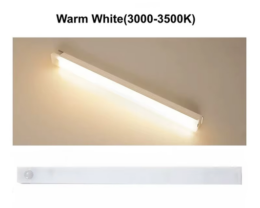 Motion Sensor LED Light Bar – Rechargeable USB Night Light for Cabinets & Hallways