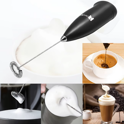 Electric Milk Frother Handheld Whisk – Portable Coffee Foam Maker for Lattes, Cappuccinos & Hot Chocolate