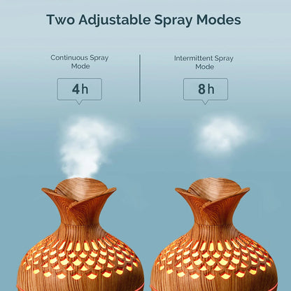 300ML Cool Mist Mini Humidifier with Night Light – Quiet Portable Flower Vase Diffuser for Bedroom & Office