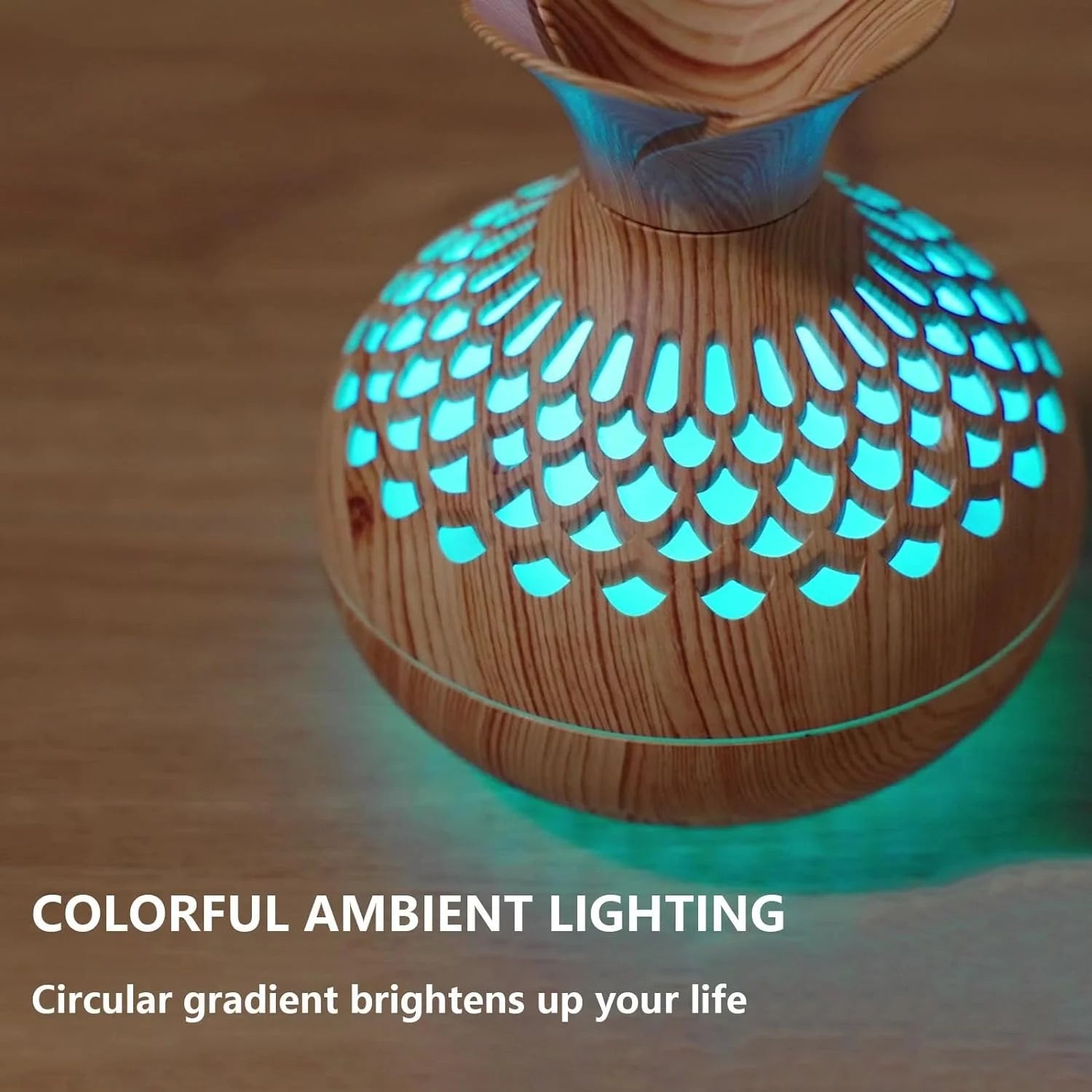 300ML Cool Mist Mini Humidifier with Night Light – Quiet Portable Flower Vase Diffuser for Bedroom & Office