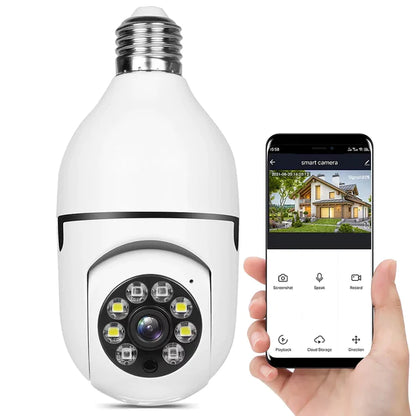 BulbCam360™️ HD Smart Security Camera - Panoramic View, Wireless, Night Vision, Motion Detection, 2-Way Audio - Anywhere.