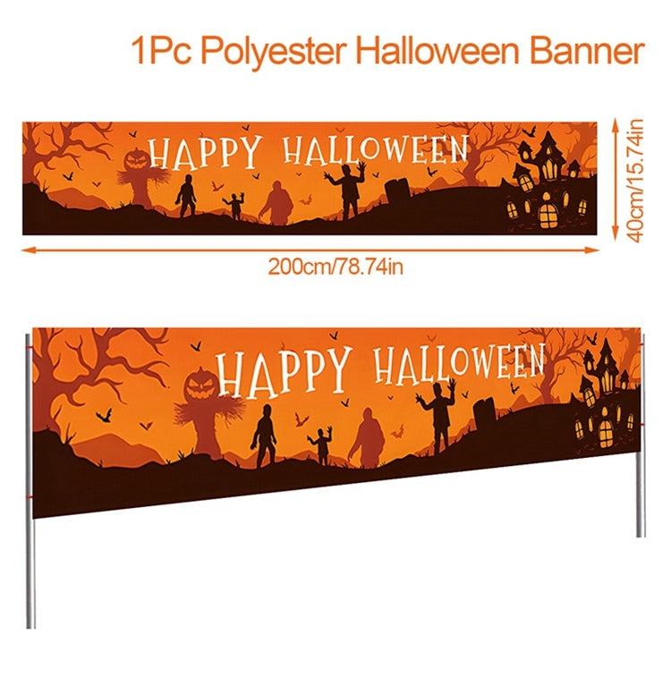 Latest Halloween Banner Backdrop Happy Halloween Decoration