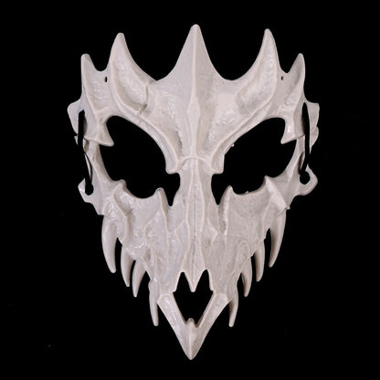 Party Skull Mask Long Teeth Demon Skeleton Half Face Mask Wolf Dragon Tiger Houjuu Nue Mask Cosplay Halloween Costume Props