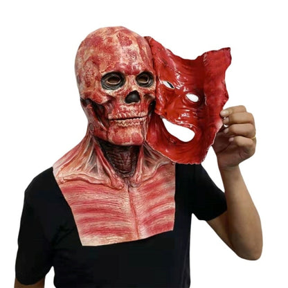 Scary Halloween Mask Tear-Off, Double-Layer, Removable 2-1