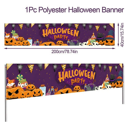 Latest Halloween Banner Backdrop Happy Halloween Decoration