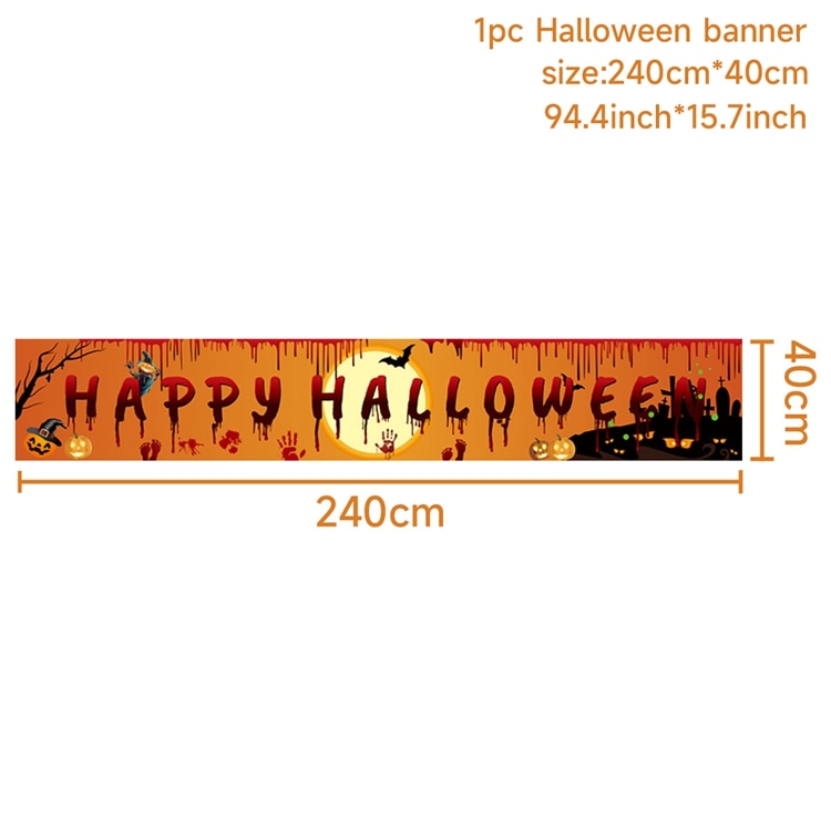 Latest Halloween Banner Backdrop Happy Halloween Decoration