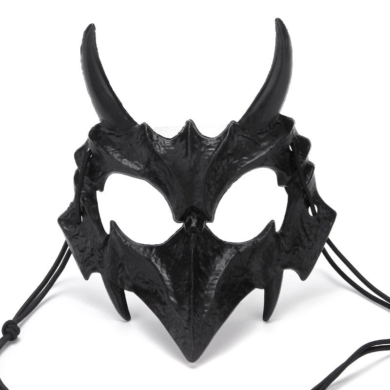 Party Skull Mask Long Teeth Demon Skeleton Half Face Mask Wolf Dragon Tiger Houjuu Nue Mask Cosplay Halloween Costume Props